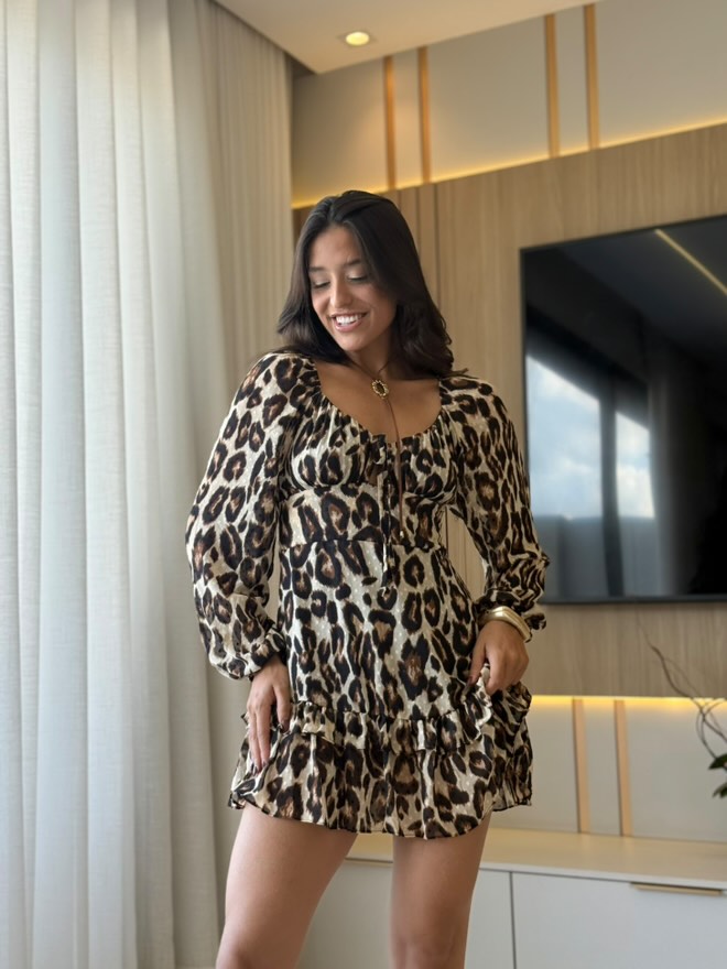 VESTIDO ANIMAL PRINT CIGANINHA